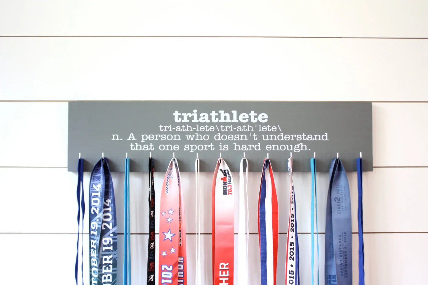 Triathlon Medal Holder - Definition of Triathlete - Large