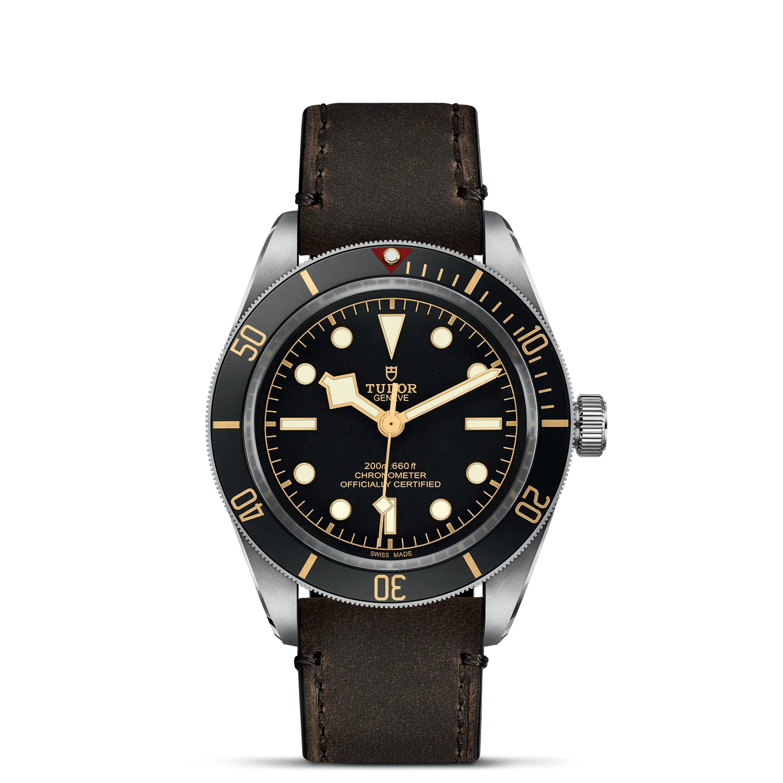 TUDOR Black Bay 58 39mm Case, Black Dial, Brown Leather Strap (M79030N-0002)
