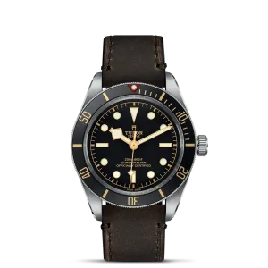 TUDOR Black Bay 58 39mm Case, Black Dial, Brown Leather Strap (M79030N-0002)