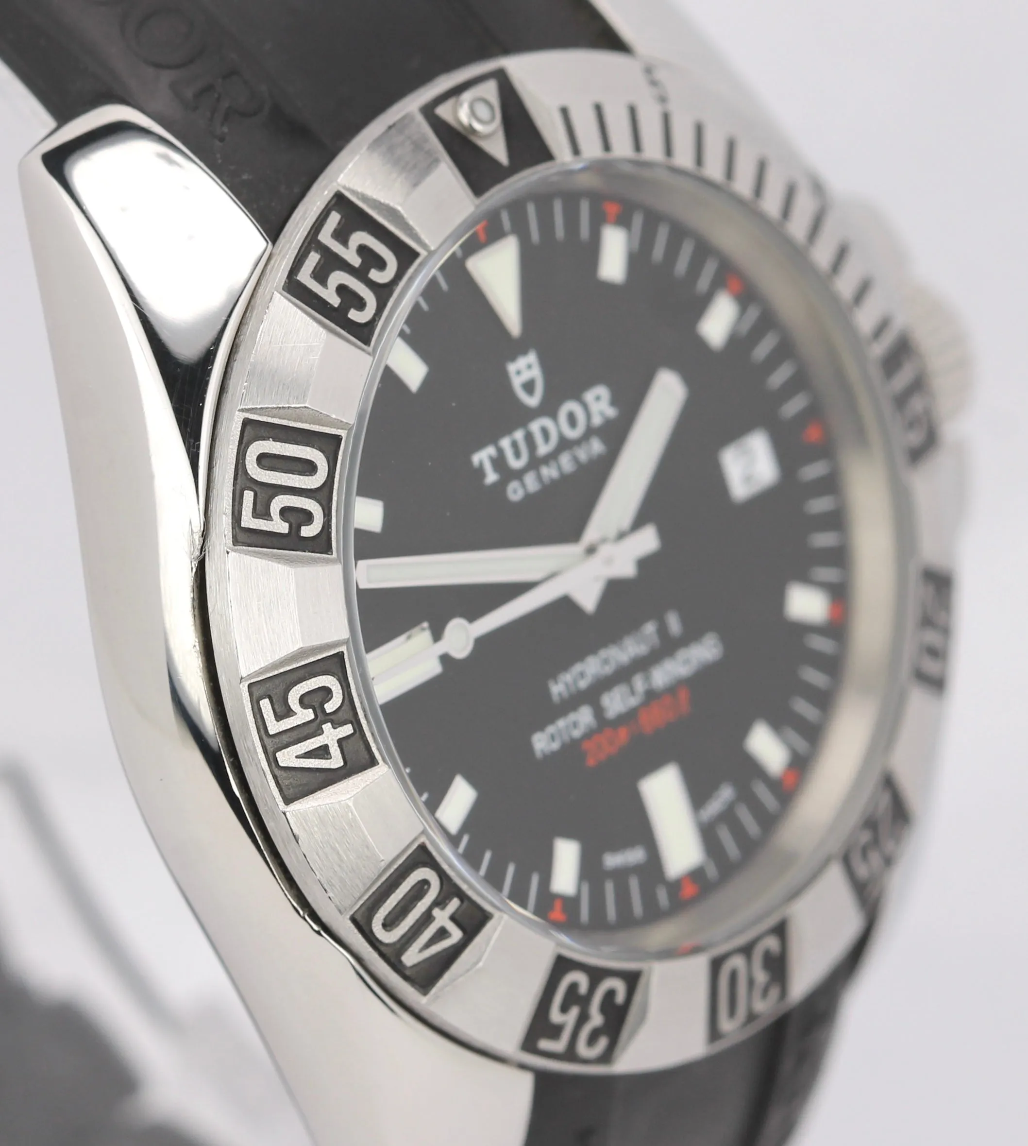 Tudor Hydronaut II Automatic Black 40mm 20040 Rubber Dive Date Swiss Watch
