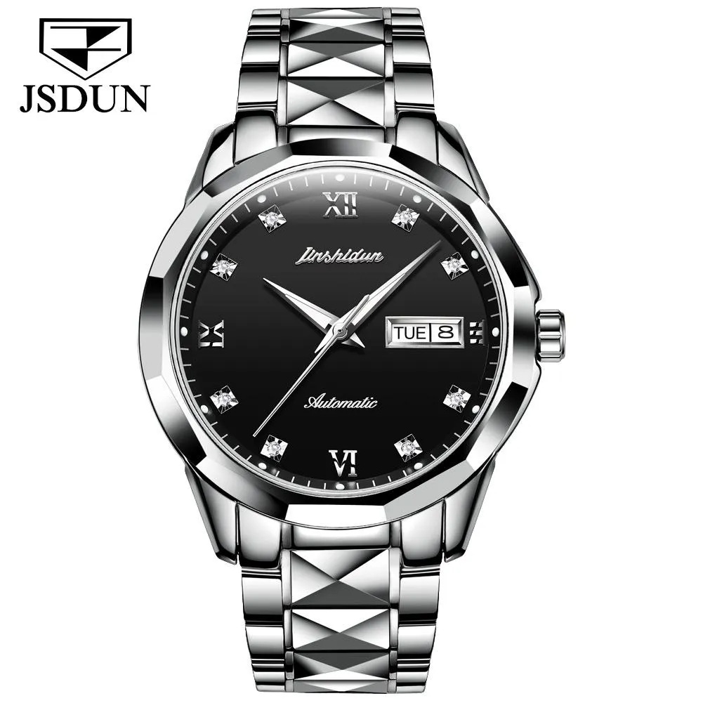Tungsten Steel Waterproof Automatic Mechanical Business Men's Watch(2 items 20% off)