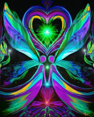 Twin Flames, Chakra Art, Reiki Healing Energy, "Unconditional Love"