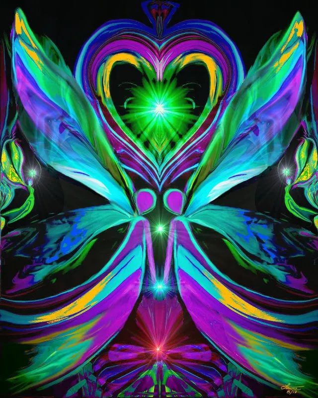 Twin Flames, Chakra Art, Reiki Healing Energy, "Unconditional Love"