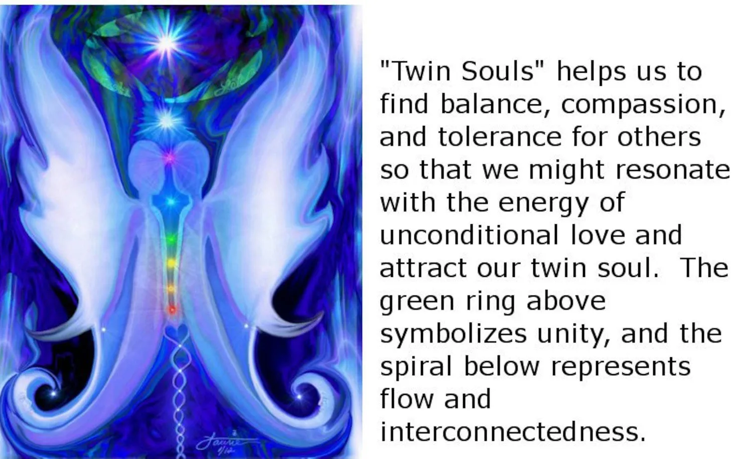 Twin Flames Necklace, Chakra Jewelry, Reiki Energy Pendant - "Twin Souls"