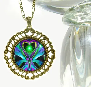 Twin Flames Necklace, Lightworker Energy Art, Reiki Attuned - "Unconditional Love"