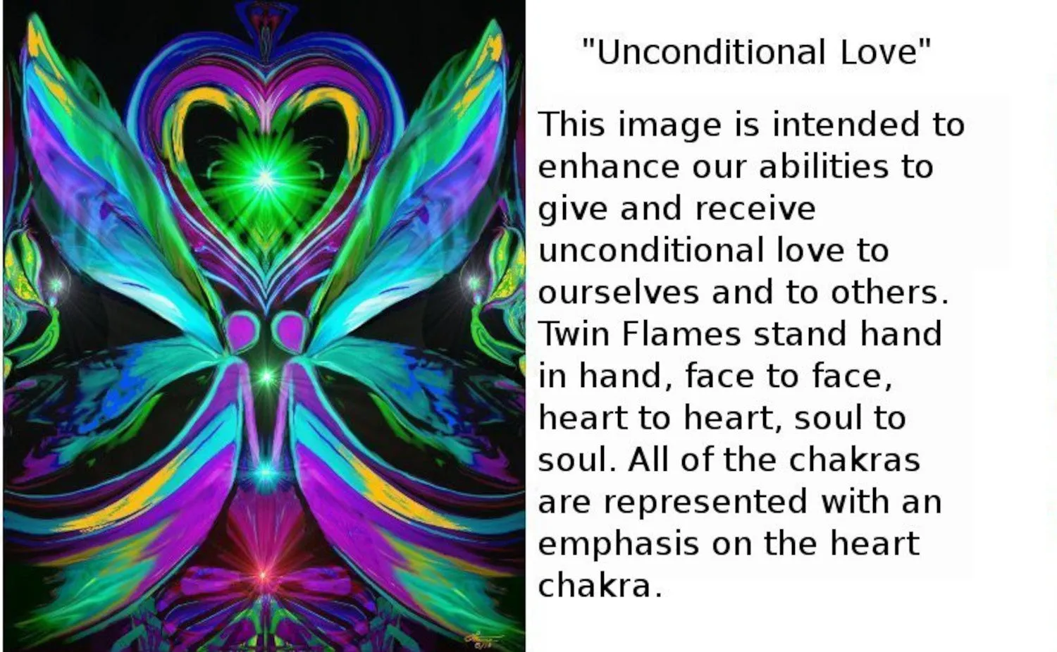 Twin Flames Necklace, Lightworker Energy Art, Reiki Attuned - "Unconditional Love"