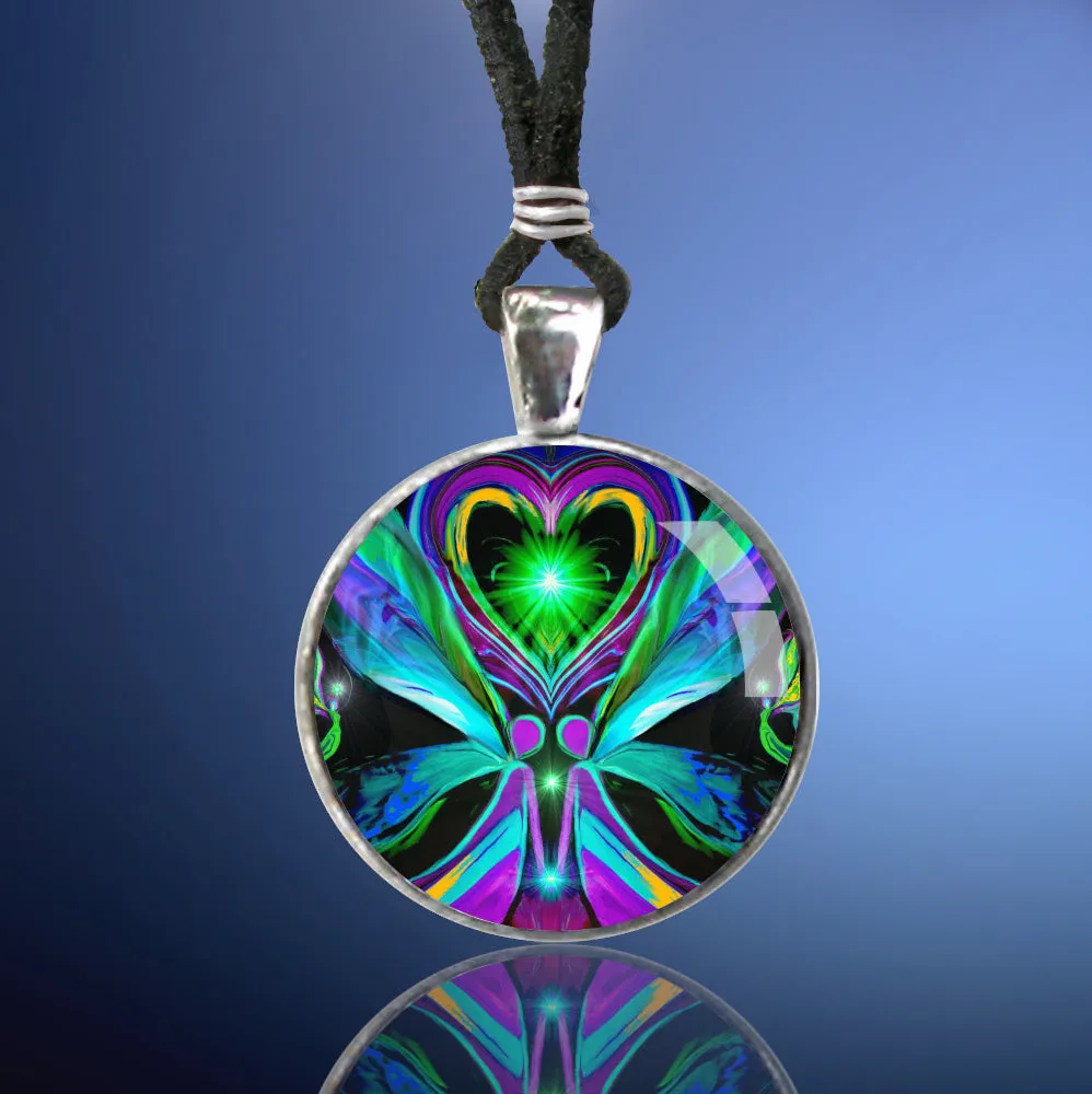 Twin Flames Necklace, Soulmates Jewelry, Metaphysical Art - "Unconditional Love"