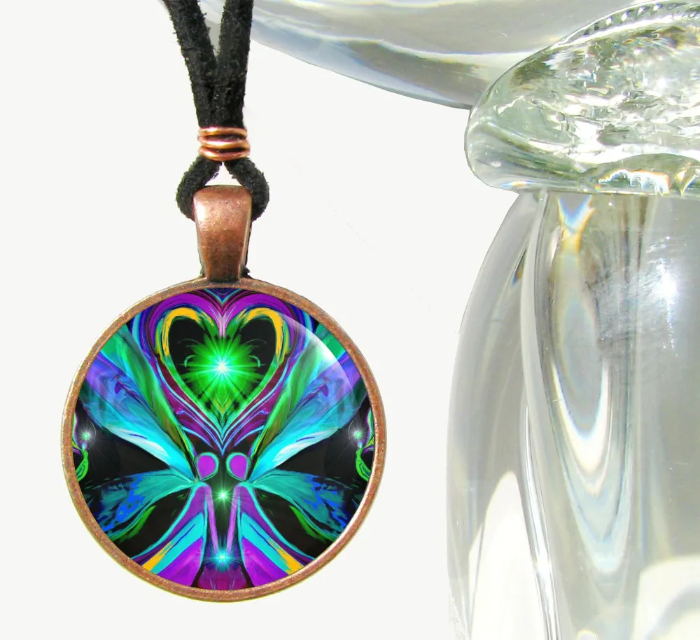 Twin Flames Necklace, Soulmates Jewelry, Metaphysical Art - "Unconditional Love"