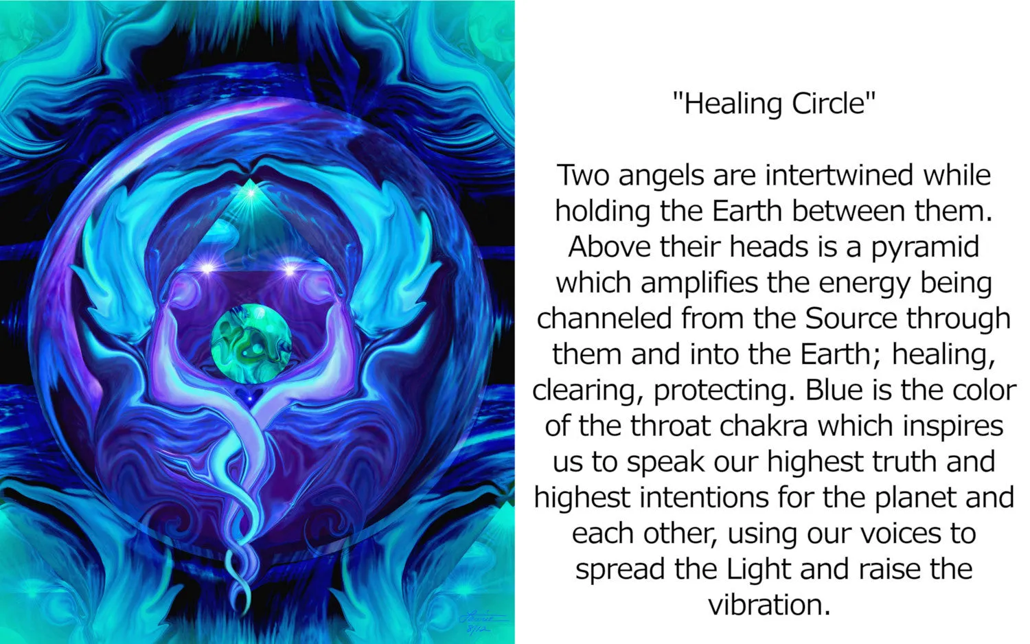Twin Flames Stretched Canvas Art Print, Reiki-Inspired Wall Decor - "Healing Circle"