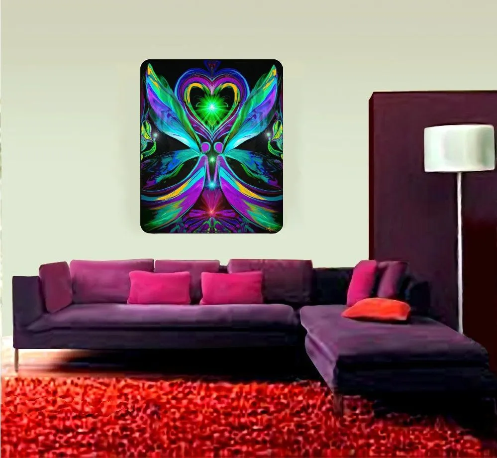 Twin Flames Tapestry, Soulmate Artwork, Reiki Throw "Unconditional Love"