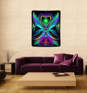 Twin Flames Tapestry, Soulmate Artwork, Reiki Throw "Unconditional Love"