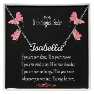 Unbiolgical Sister Gift-Custom Name Necklace
