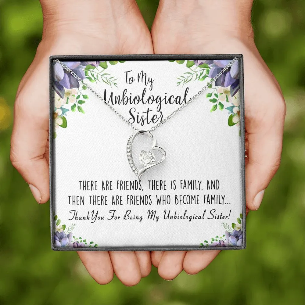 Unbiological Sister Forever Love Necklace