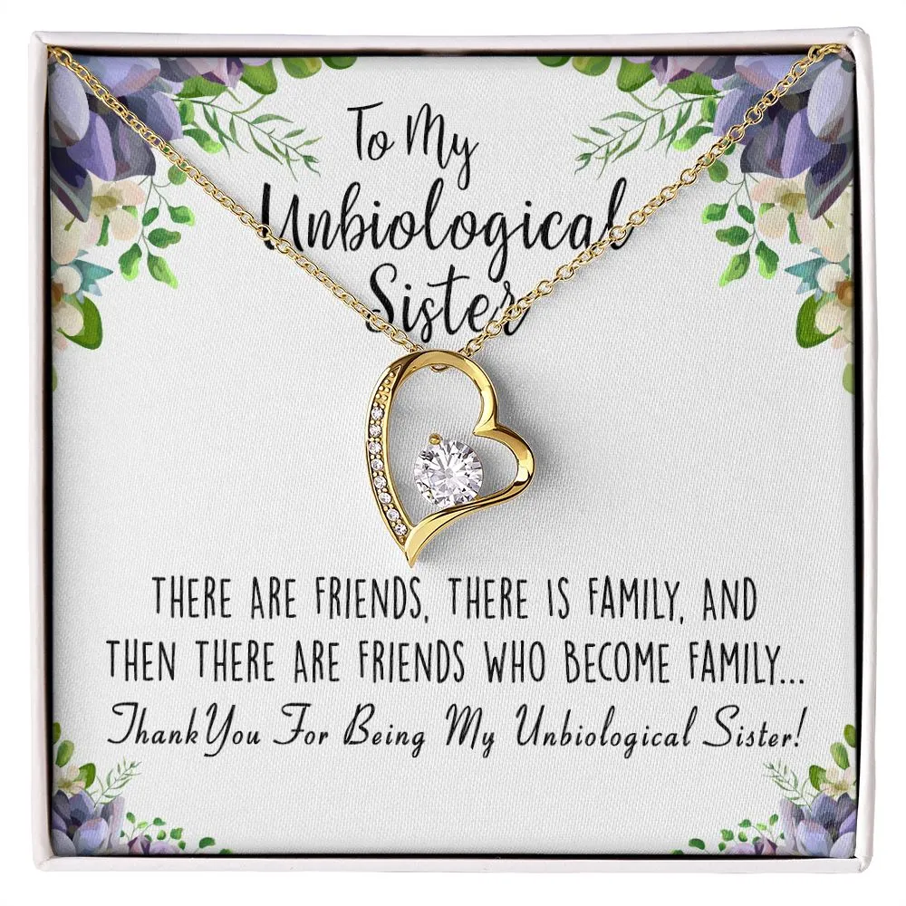 Unbiological Sister Forever Love Necklace
