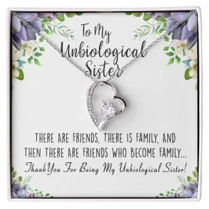 Unbiological Sister Forever Love Necklace
