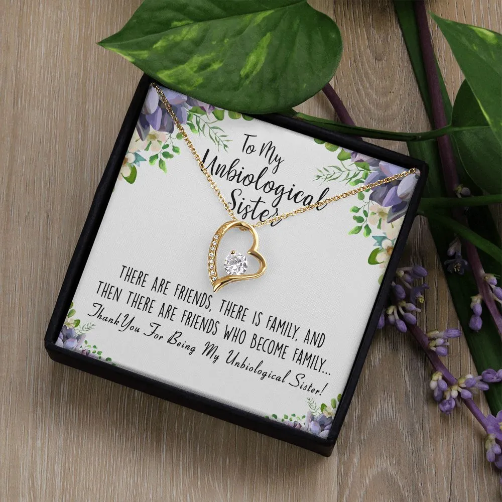 Unbiological Sister Forever Love Necklace