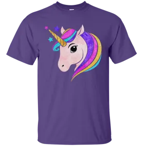 Unicorn Heads Glitter Rainbow Mom Mothers Day Mama Mammy Love Heart Family Gift Unisex T-Shirt