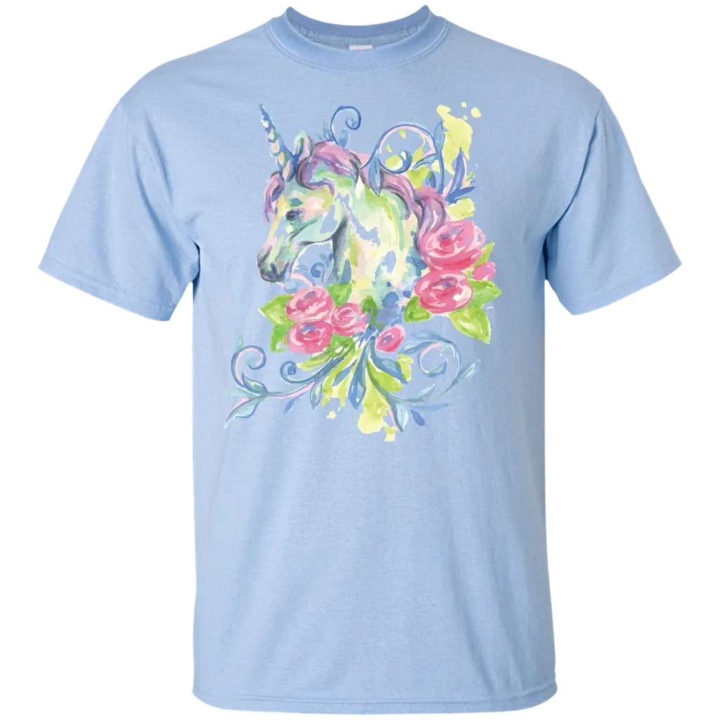 Unicorn Heads Watercolor Mom Mothers Day Mama Mammy Love Heart Family Gift Unisex T-Shirt