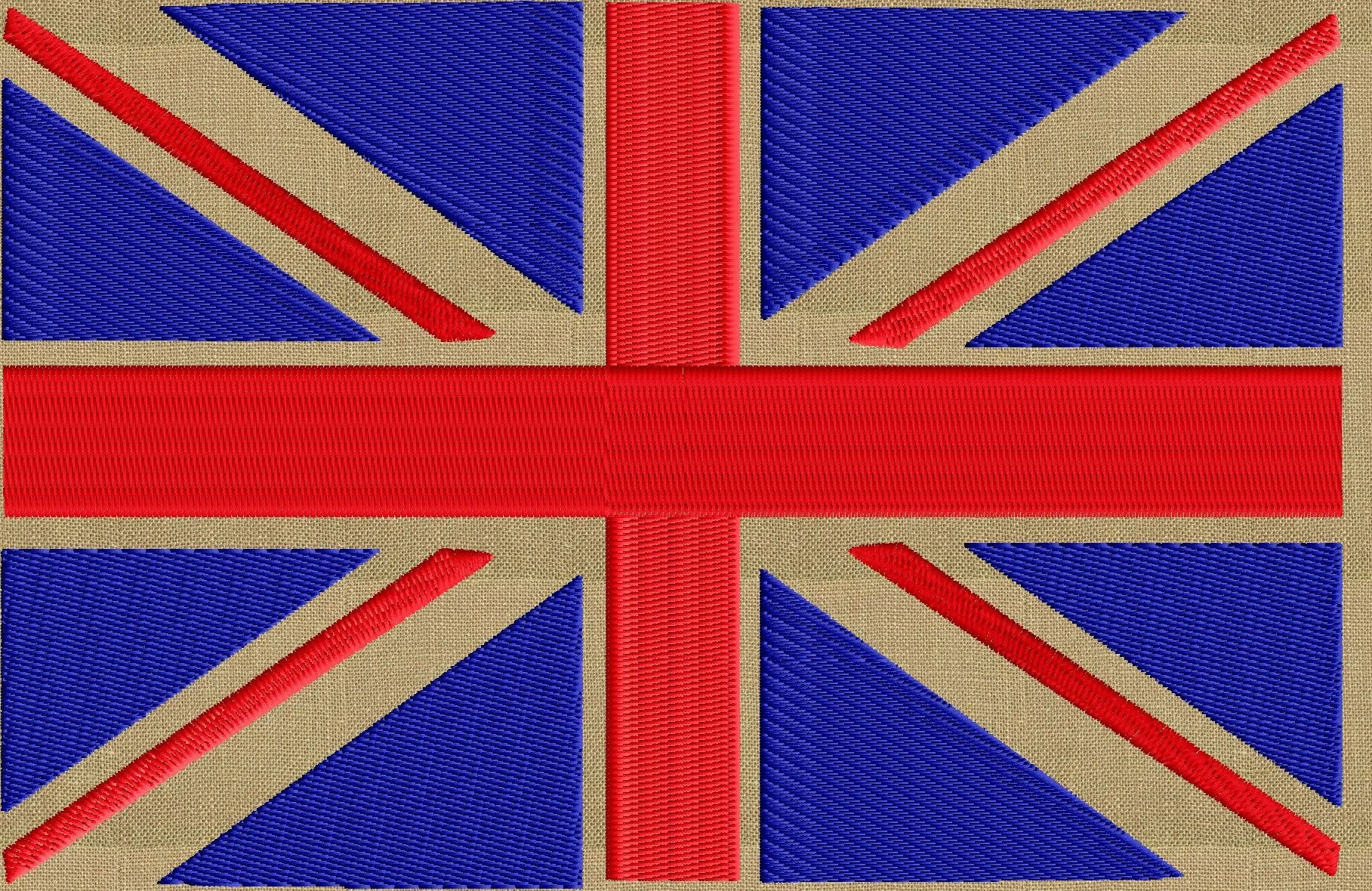 Union Jack UK English Brittish Flag Patriotic - Embroidery DESIGN FILE - fun stuff