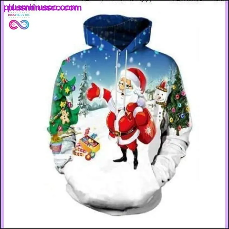 Unisex Christmas Snowman and Printed Santa Claus Novelty