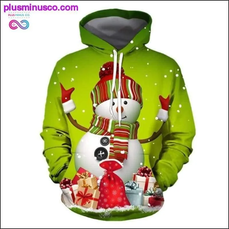 Unisex Christmas Snowman and Printed Santa Claus Novelty