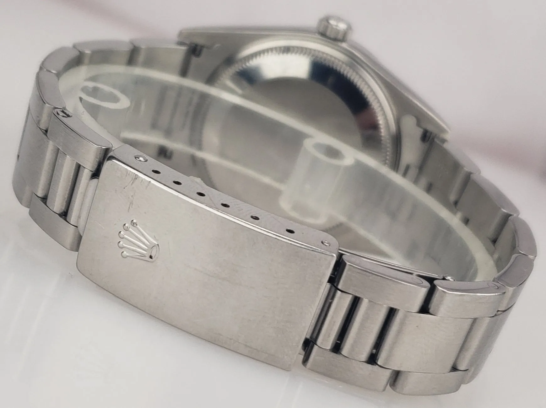 UNPOLISHED Rolex Oyster Perpetual Air-King Black NO-HOLES 34mm Watch 14000 M