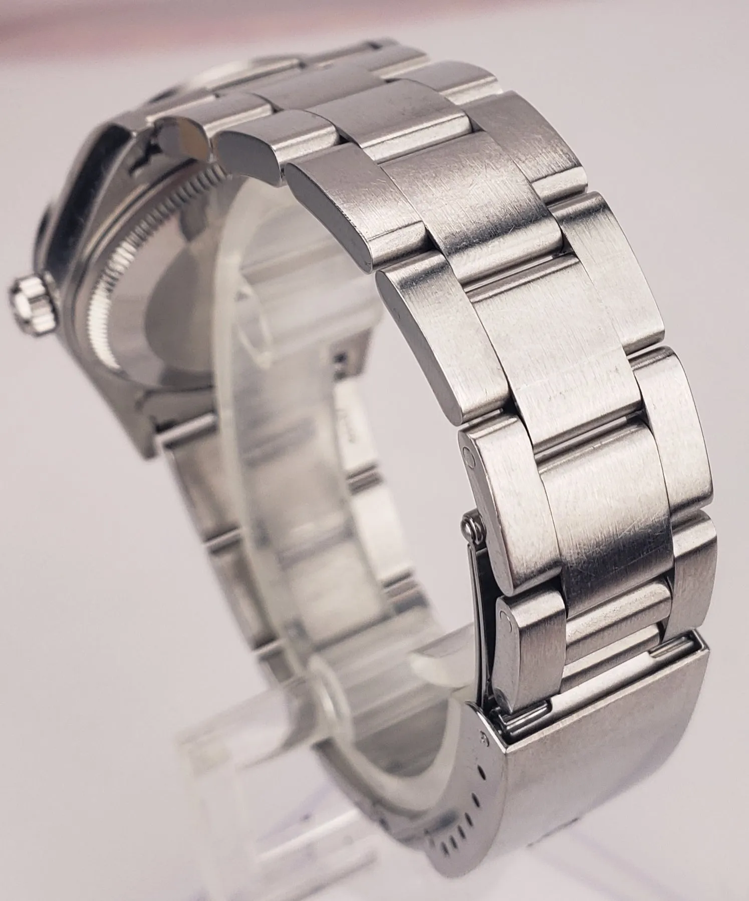 UNPOLISHED Rolex Oyster Perpetual Air-King Black NO-HOLES 34mm Watch 14000 M