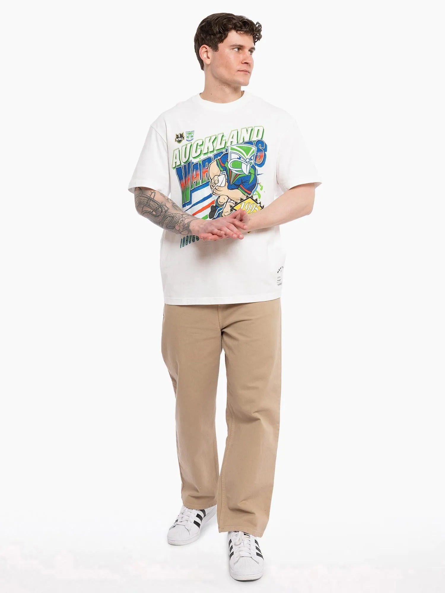 Up The Wahs Tee Warriors | Vintage White