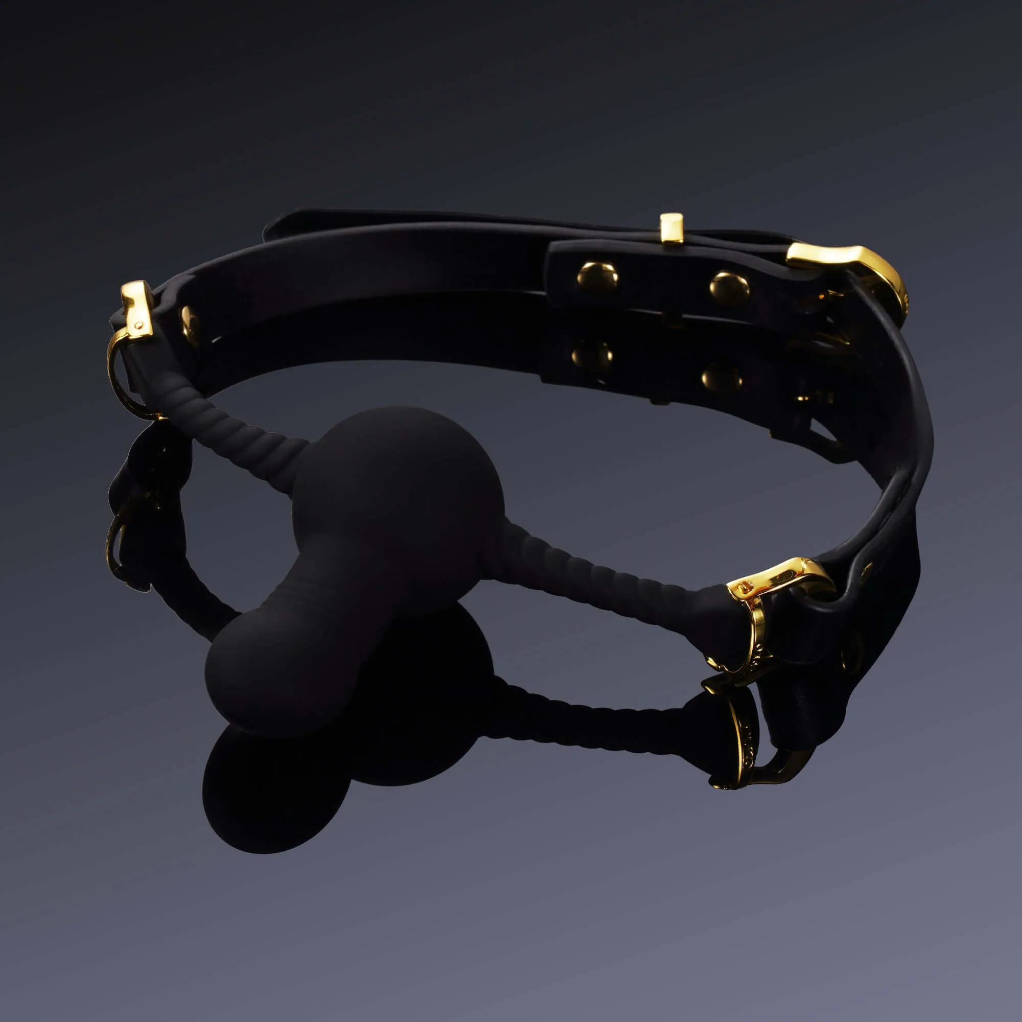 UPKO Dildo-Shaped Mouth Gag Black