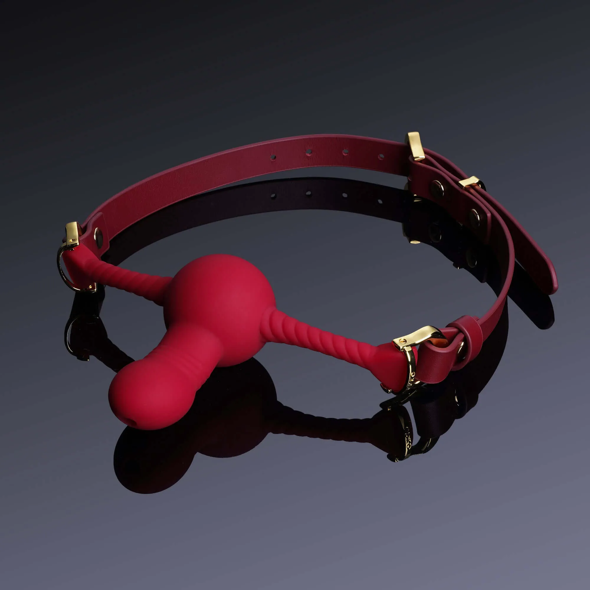 UPKO Dildo-Shaped Mouth Gag Red