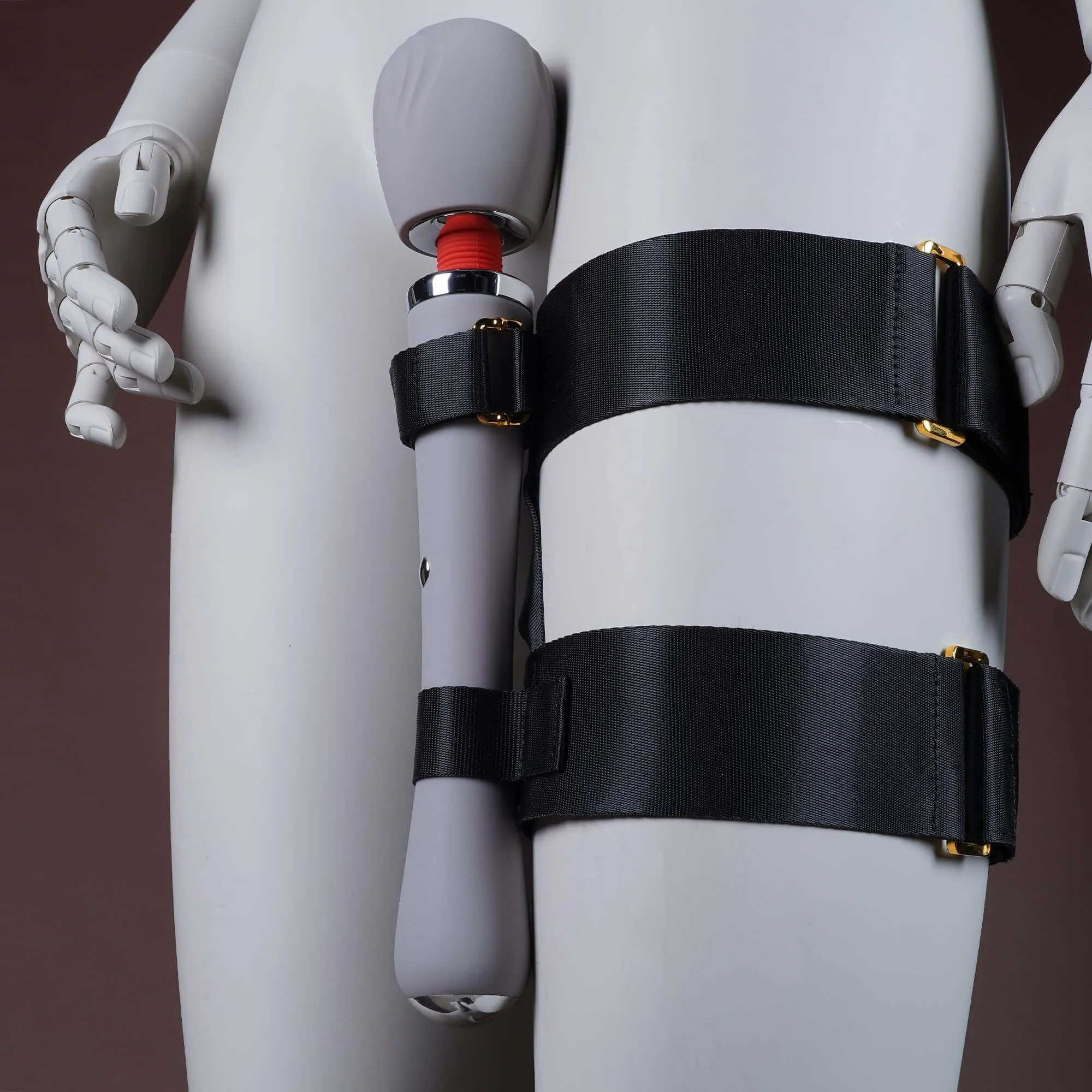 UPKO Remote-Control Wand Vibrator & Thigh Harness Combo
