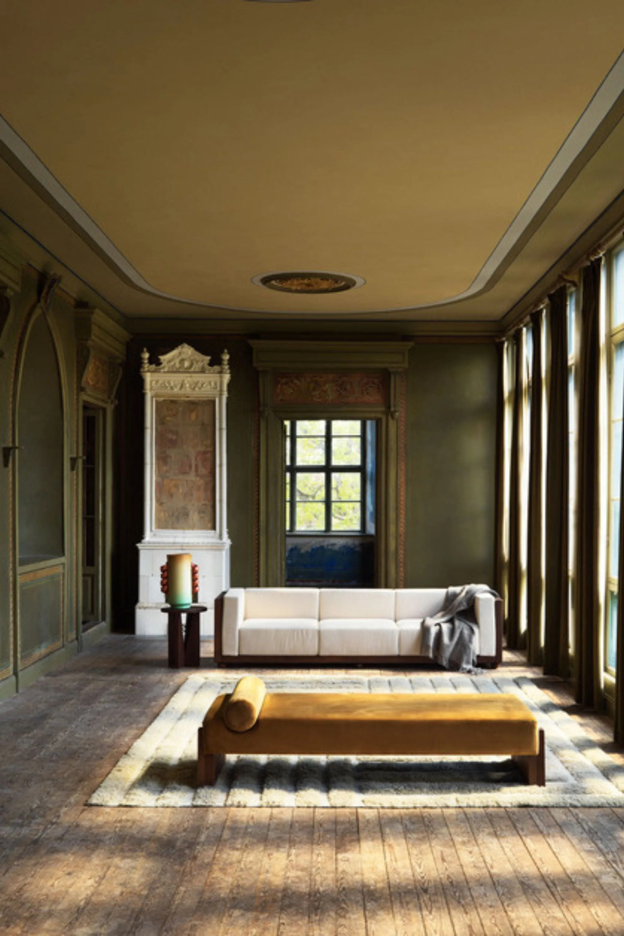 V Day Bed Velvet | Dusty Deco