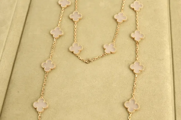 Van Cleef and Arpels Vintage Alhambra 20 Motif Necklace