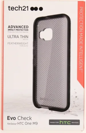 Verizon Tech21 Evo Check Case Impact Protect Cover For HTC One M9 Smokey