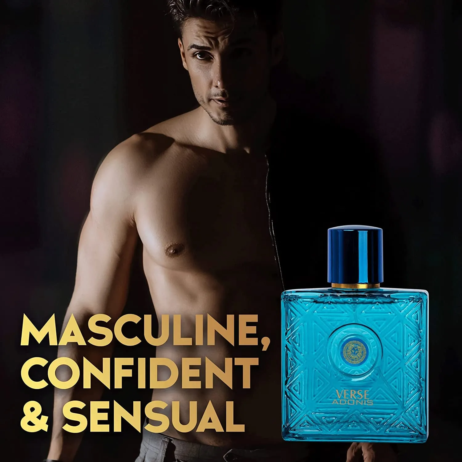Verse Adonis Eau De Parfum for Men 3.4 Fl. Oz. 100Ml Men'S Perfume Refreshing Combination of Woody Floral & Fruity Scents - Masculine Scent Lasts All Day a Gift for Any Occasion
