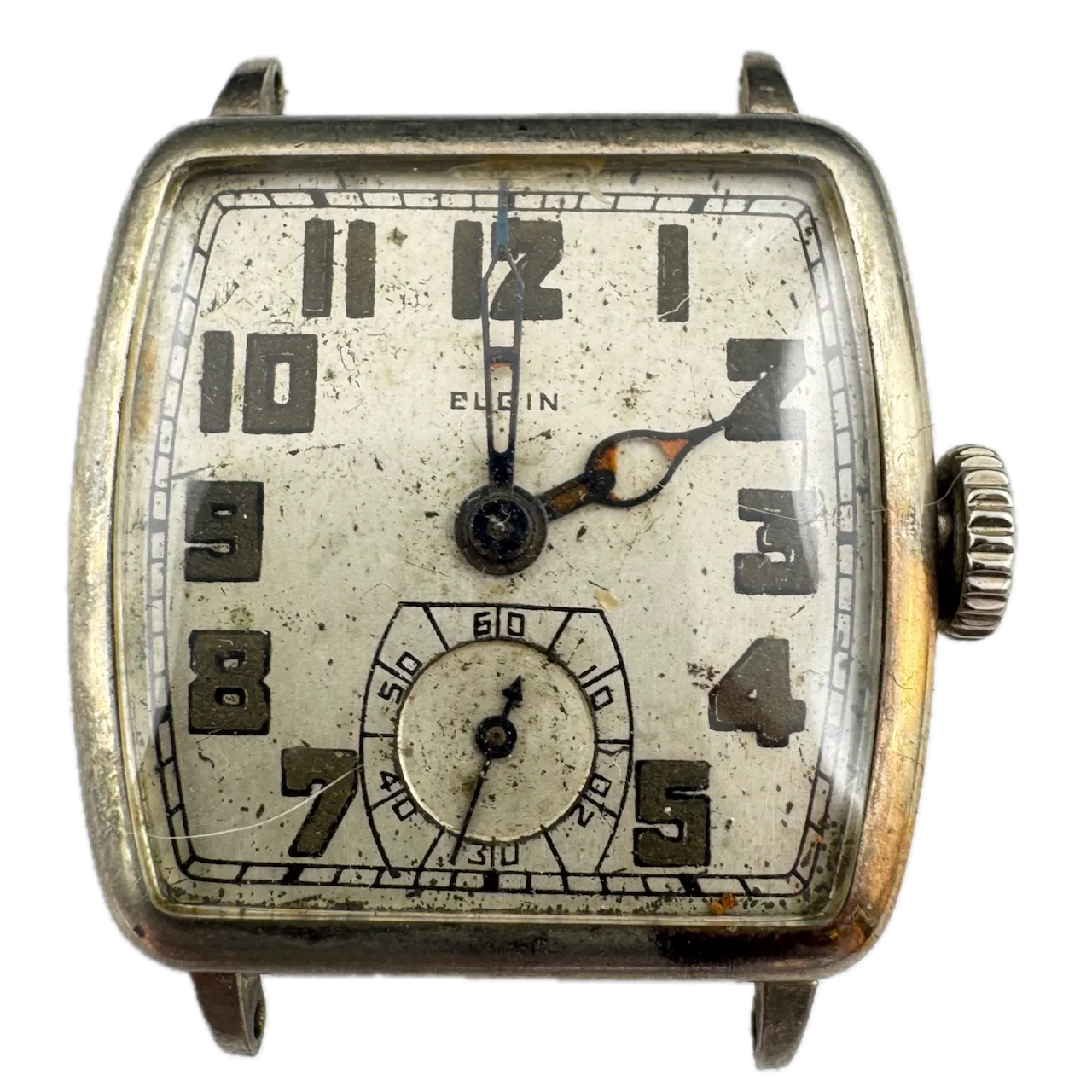 Vintage 1928 Elgin 619 Men's Mechanical Wristwatch 430 USA 14k White GF
