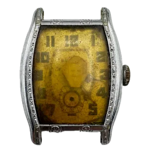 Vintage 1930 Bulova Crusador Men's Mechanical Wristwatch 10 AN Chrome Plated