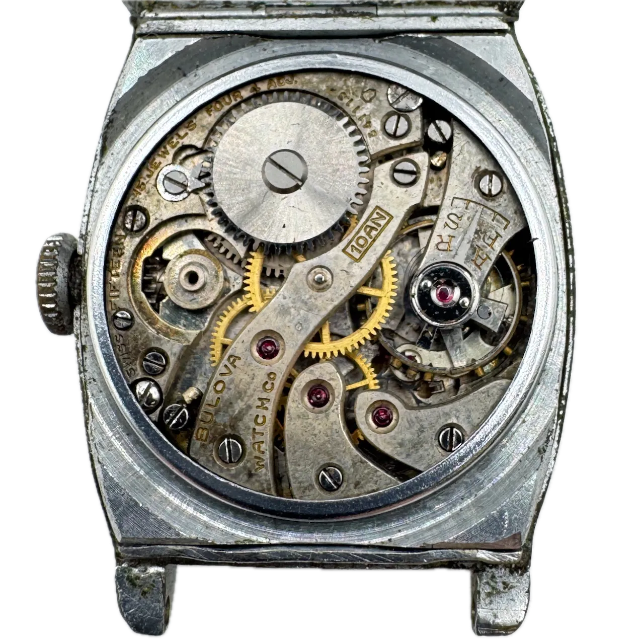 Vintage 1930 Bulova Crusador Men's Mechanical Wristwatch 10 AN Chrome Plated