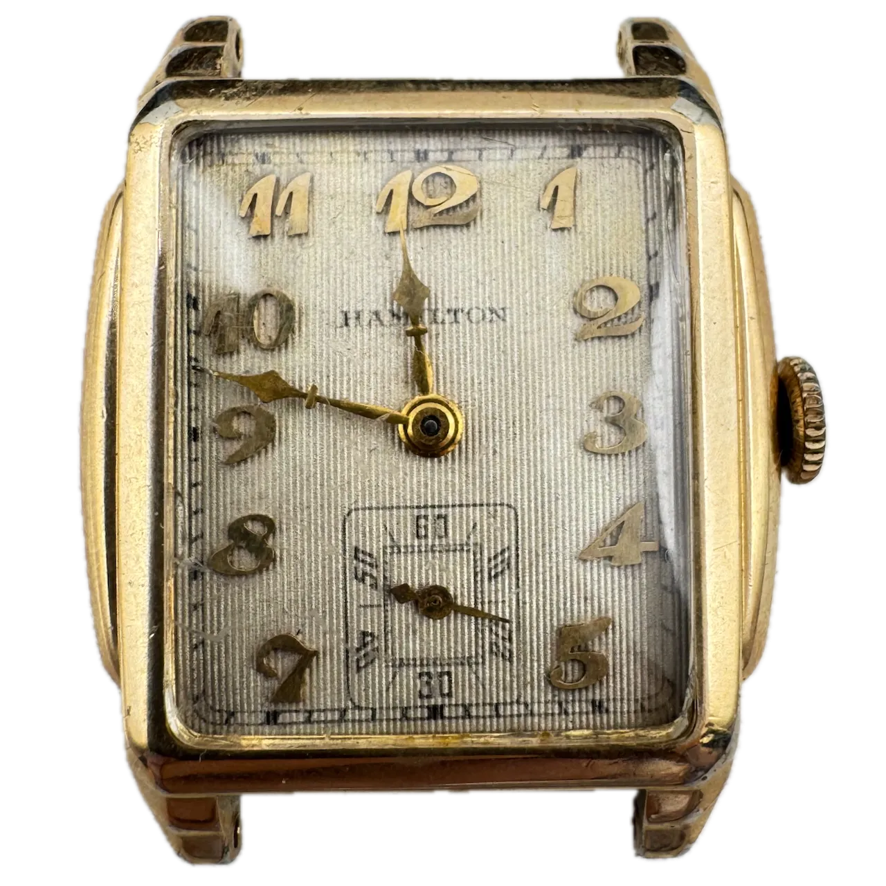 Vintage 1937 Hamilton Merritt Men's Mechanical Wristwatch 987E USA 10k GF