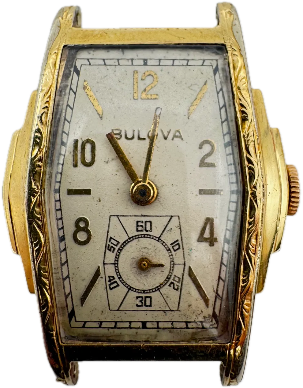 Vintage 1938 Bulova Ben Hur Men's Mechanical Wristwatch 10 AE USA 10k RGP