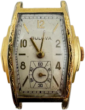 Vintage 1938 Bulova Ben Hur Men's Mechanical Wristwatch 10 AE USA 10k RGP