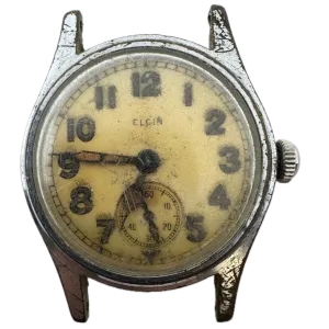 Vintage 1945 Elgin WWII Era Military Men's Mechanical Wristwatch 554 USA