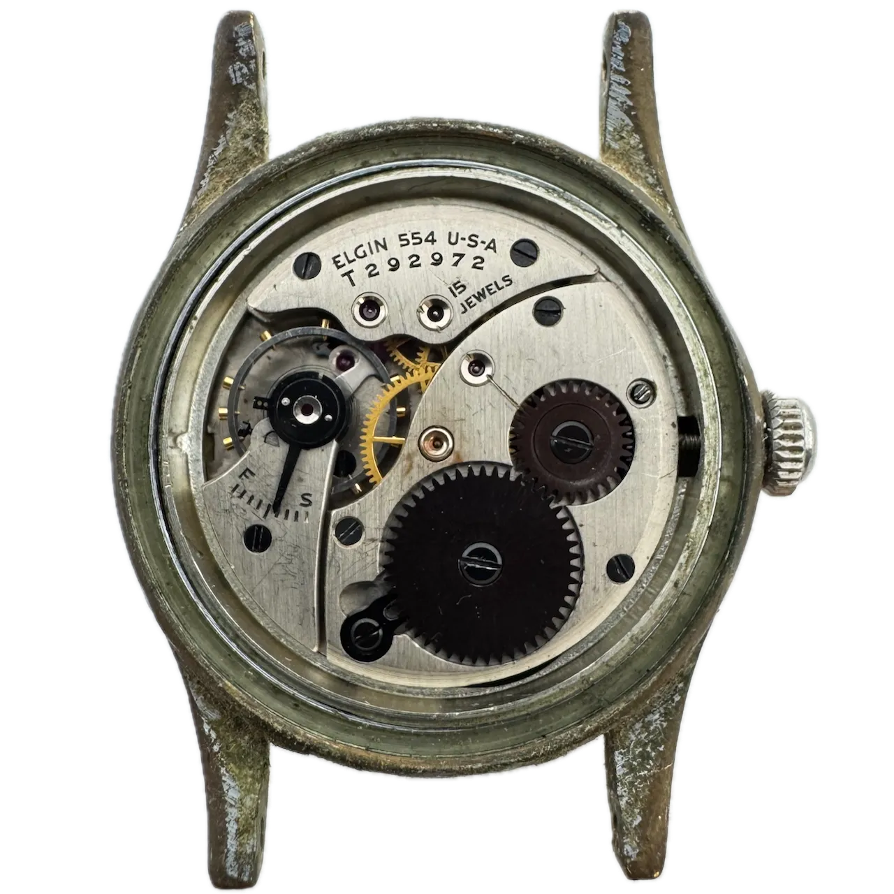 Vintage 1945 Elgin WWII Era Military Men's Mechanical Wristwatch 554 USA
