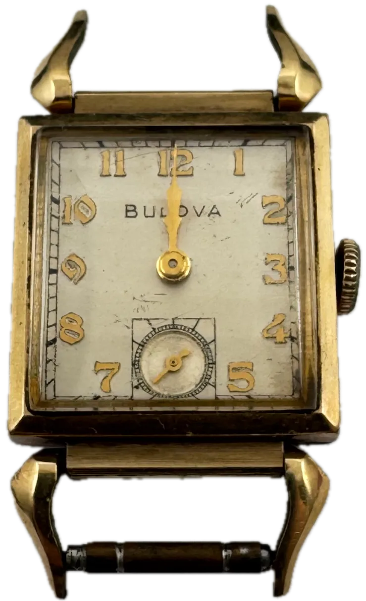 Vintage 1948 Bulova Articulated Lug Ladies Mechanical Wristwatch 8 AE 10k RGP