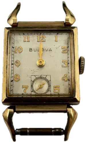 Vintage 1948 Bulova Articulated Lug Ladies Mechanical Wristwatch 8 AE 10k RGP
