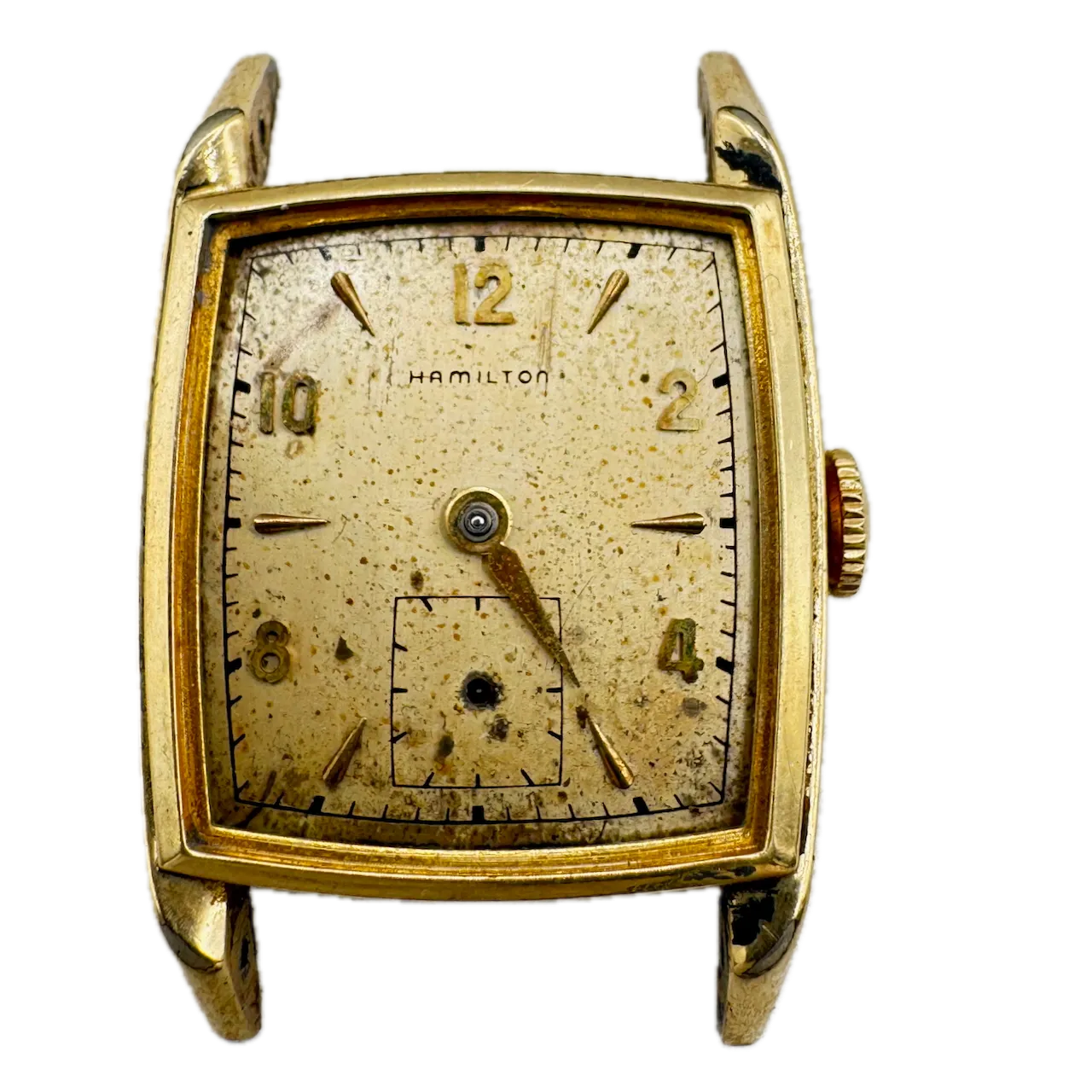 Vintage 1948 Hamilton Dunham Men's Mechanical Wristwatch 747 USA 14k GF