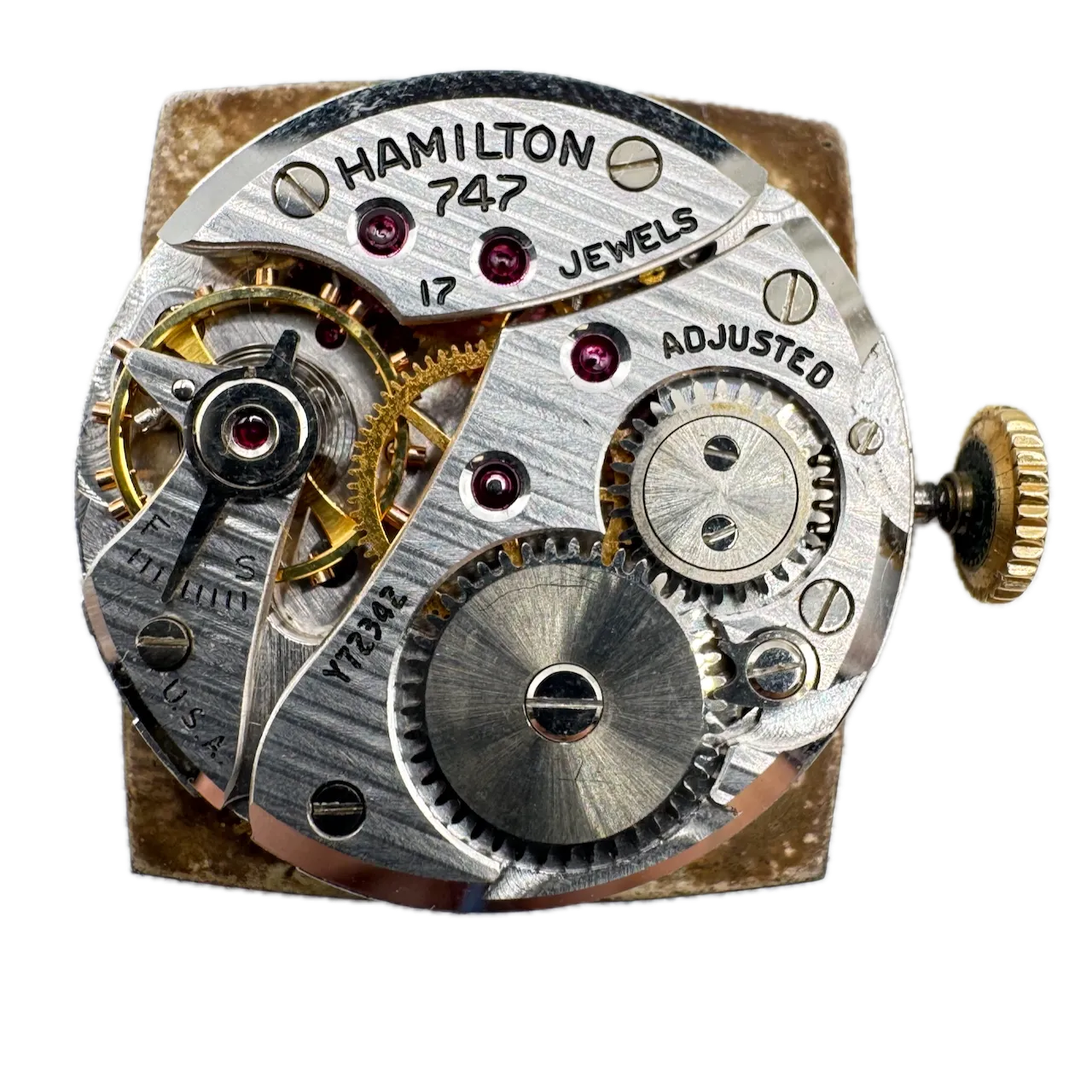 Vintage 1948 Hamilton Dunham Men's Mechanical Wristwatch 747 USA 14k GF