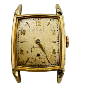 Vintage 1948 Hamilton Dunham Men's Mechanical Wristwatch 747 USA 14k GF