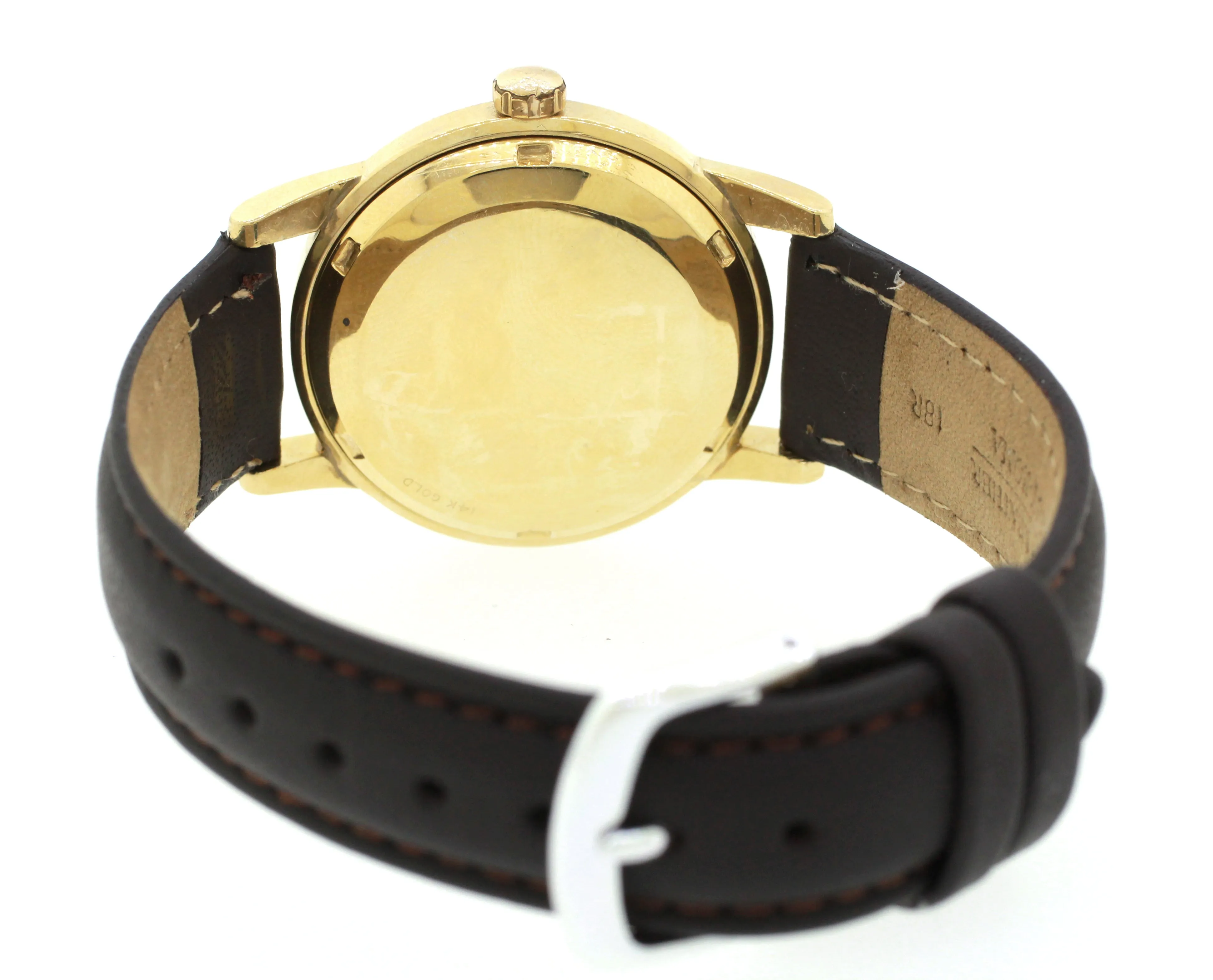 Vintage 1950s Omega Seamaster GX6546 14k Yellow Gold Champagne Dial Watch
