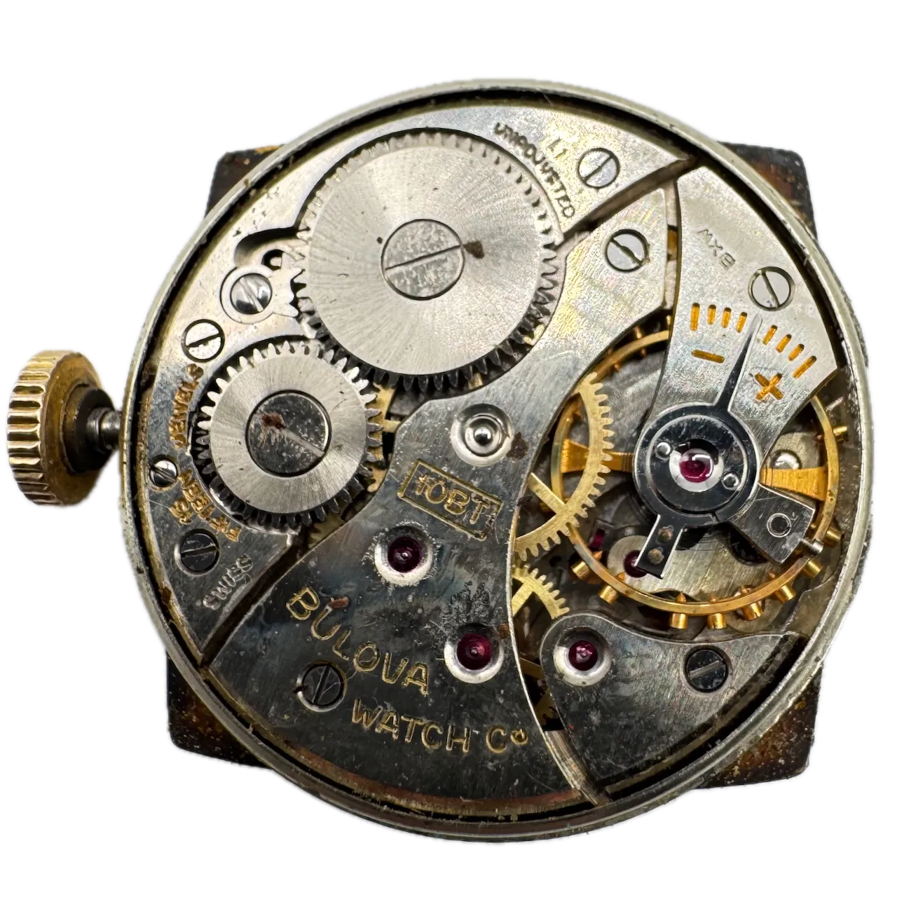 Vintage 1951 Bulova Director Men's Mechanical Wristwatch 10 BT Steel & 10k RGP